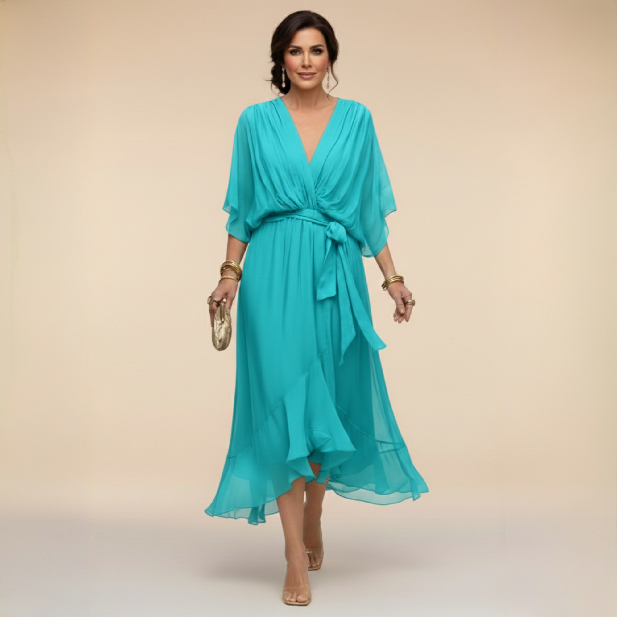 Sarah | Abito Chiffon Scollo V