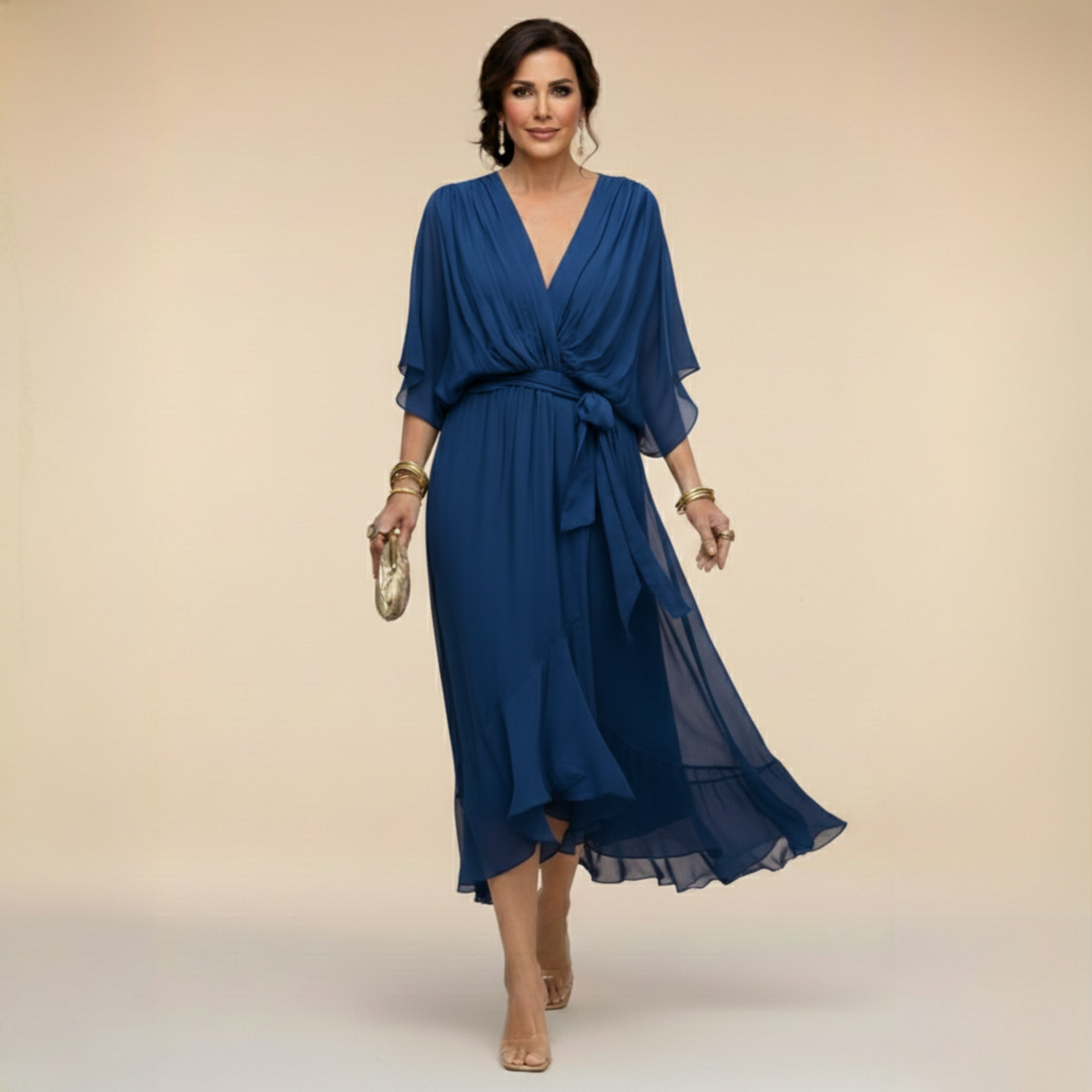 Sarah | Abito Chiffon Scollo V