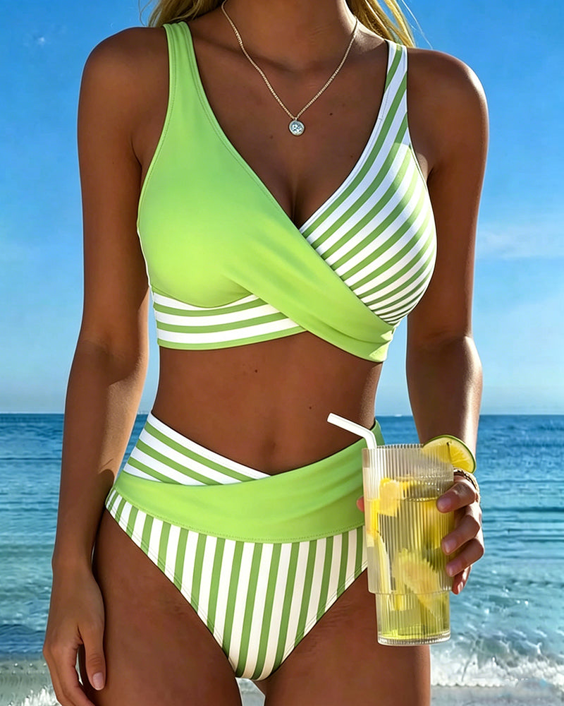 Giulia | Bikini Righe Incrociato